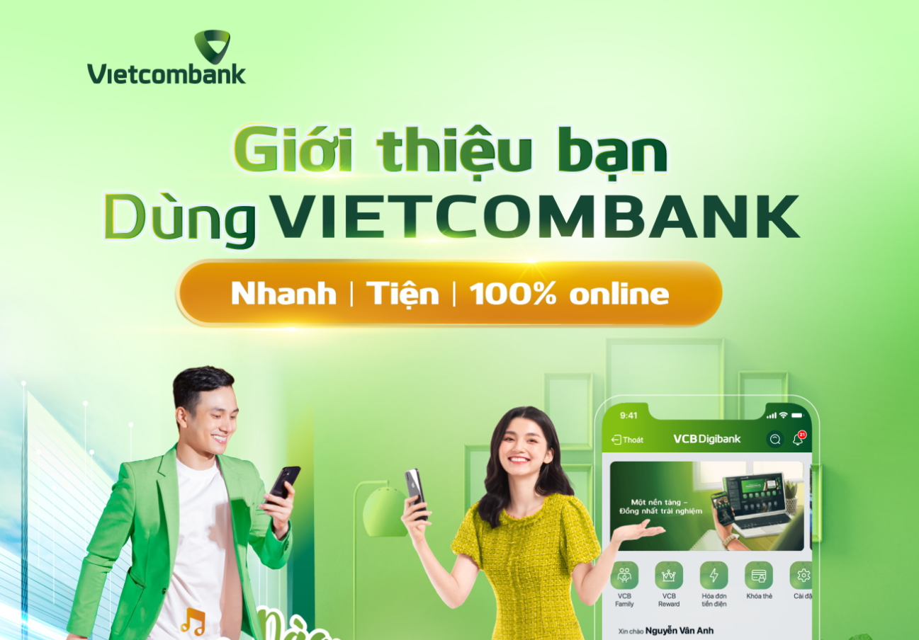 Vietcombank hợp tác cùng iHappy trong dự án Giới thiệu bạn!