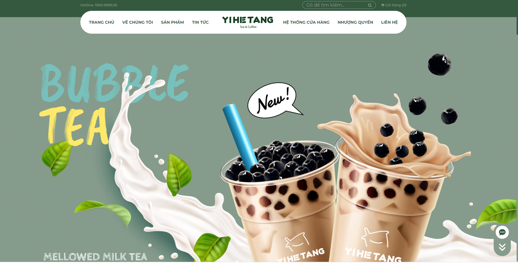 iHappy bàn giao website cho thương hiệu trà sữa nổi tiếng YiHeTang 