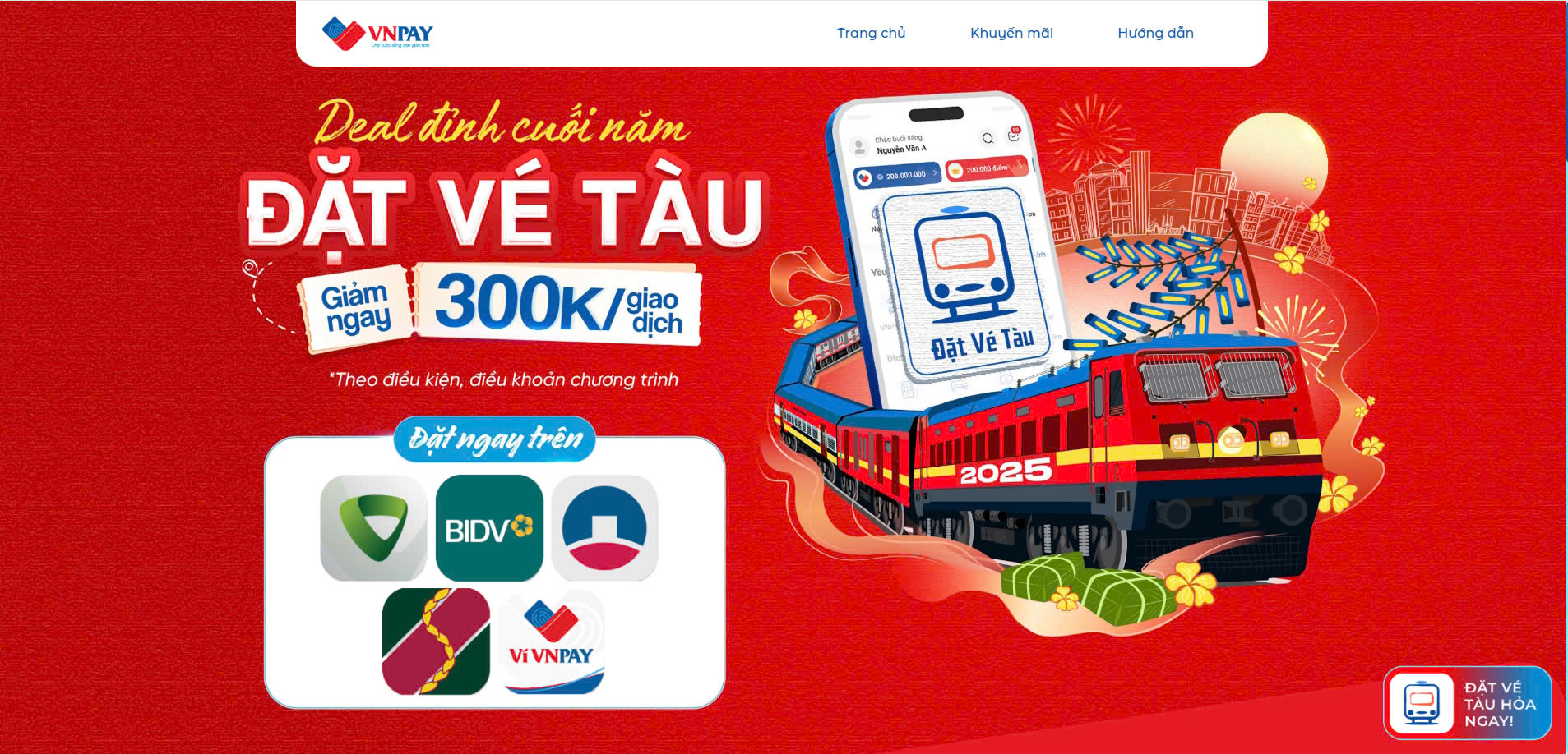 Dự án Vnpay vé tàu - Deal đỉnh cuối năm