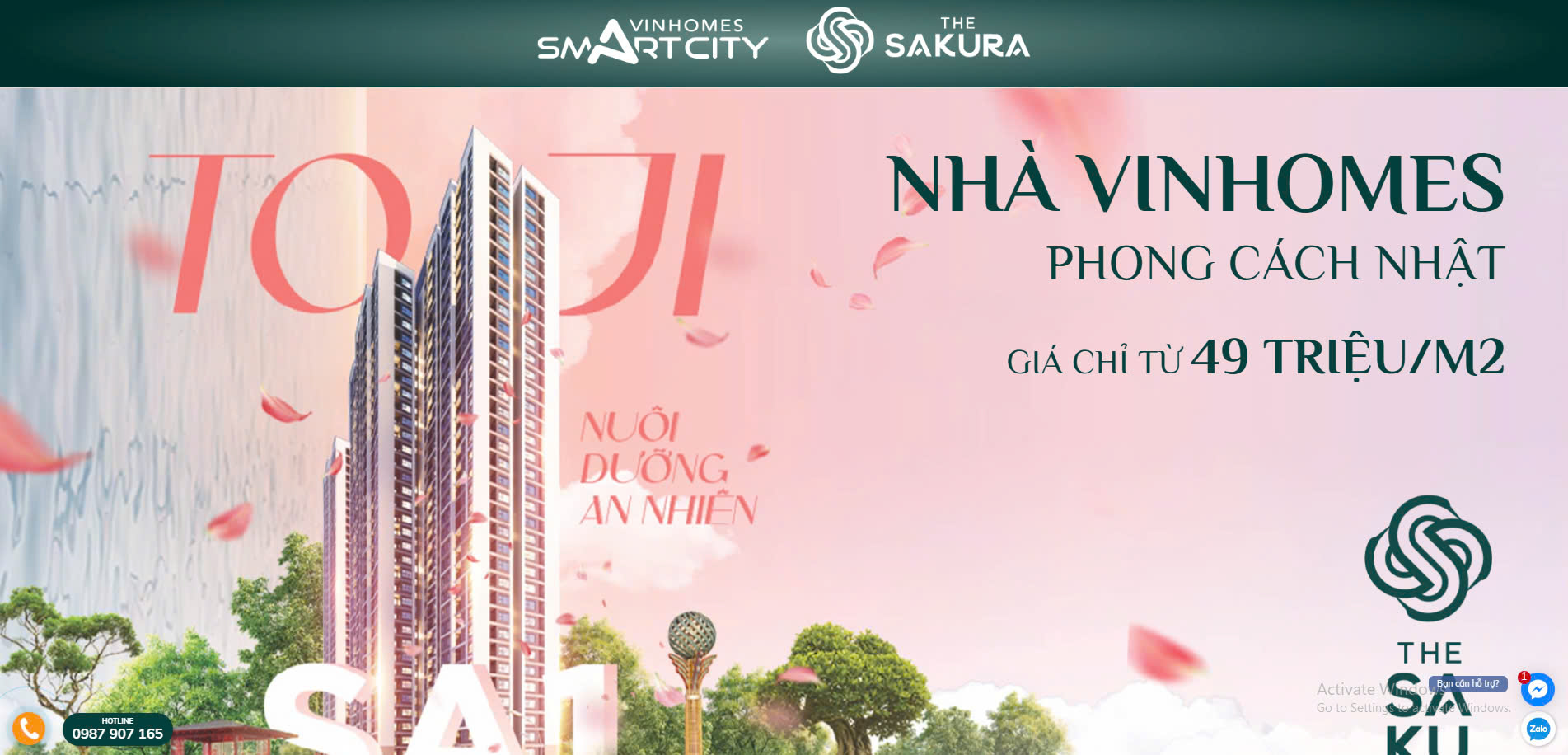 Dự án THE SAKURA VINHOMES SMART CITY 