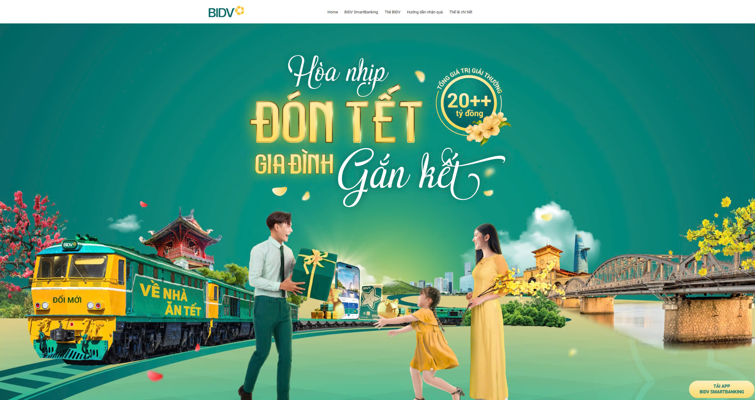 Hòa nhịp đón Tết - Gia đình gắn kết cùng BIDV SmartBanking