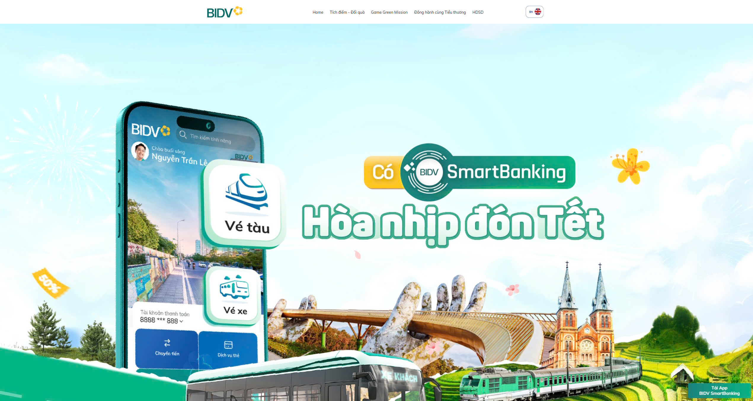 Có BIDV SmartBanking Hòa nhịp đón Tết